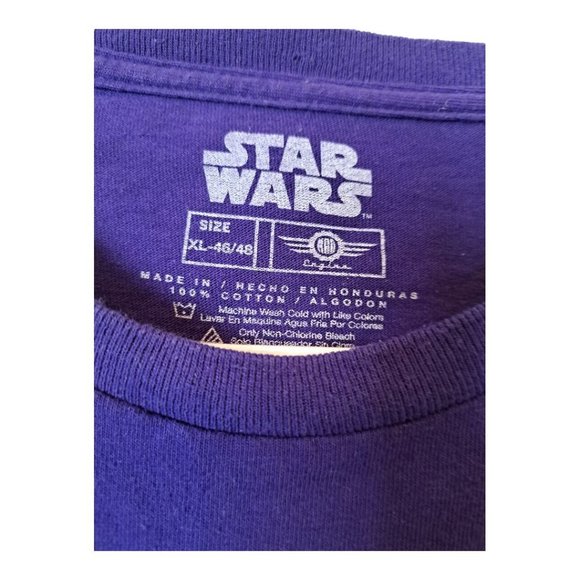 Star Wars XL 46/48 Purple T-Shirt 100% Cotton Darth Vader Walk AT-AT - Picture 4 of 6